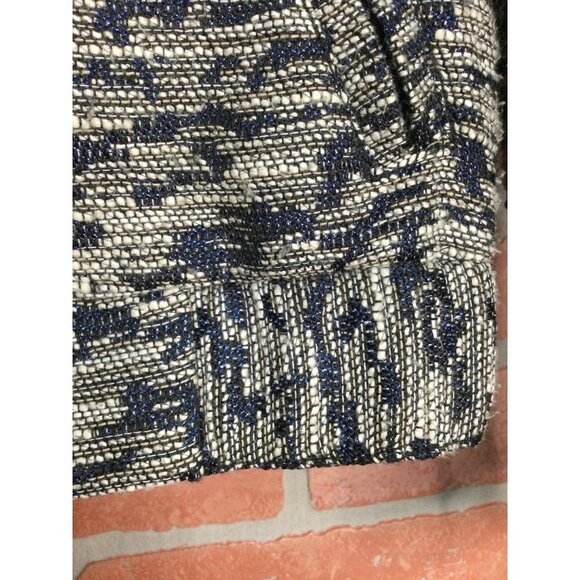 Fossil Women Arlene Blazer Bomber Jacket Full Zip Pockets Zipper Sleeves Size XS - Picture 4 of 9